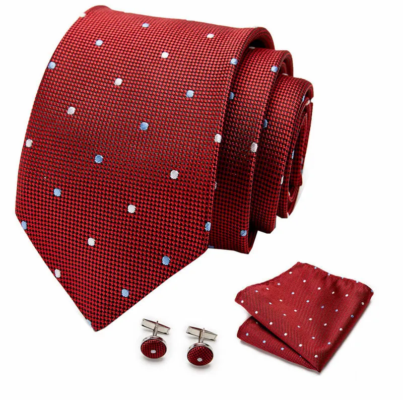 Men's Formal Business Suit And Tie Men Plaid Check Necktie and Pocket Square Cufflinks Tie Clip Set Wedding Necktie with Gift Box, lioness-love