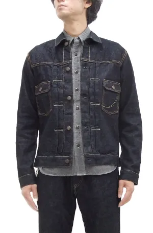 Momotaro Jeans Denim Jacket Men's Slim Fit Type 2 Style 14.7 oz. Deep Indigo Denim Jean Jacket MJ2103 One-Wash