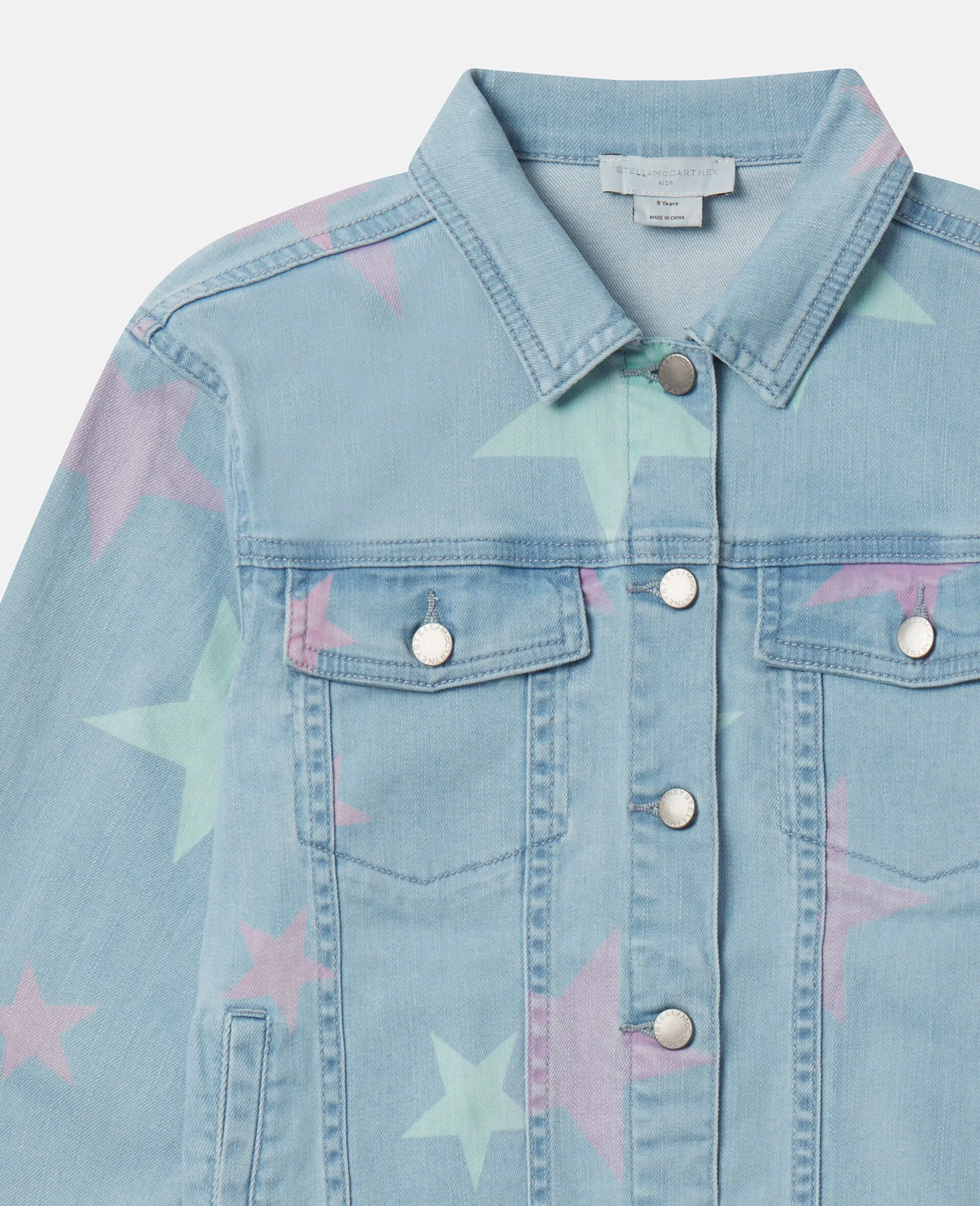 Multicolor Stars Denim Jacket  - Stella McCartney SP24