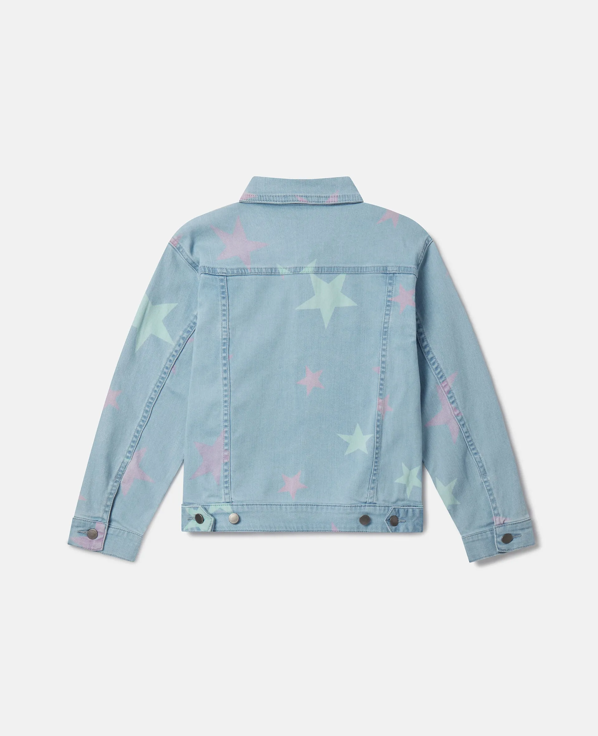 Multicolor Stars Denim Jacket  - Stella McCartney SP24