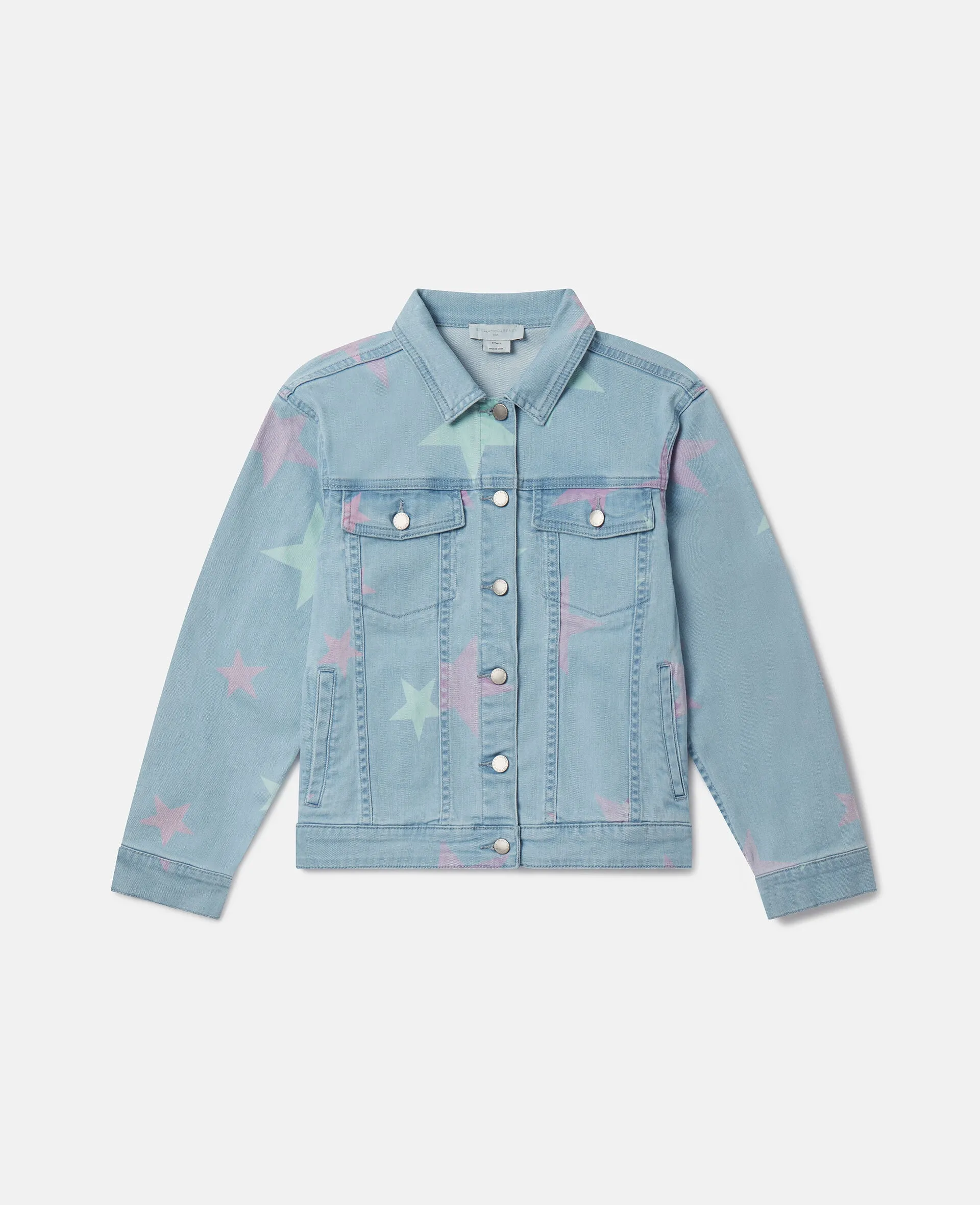 Multicolor Stars Denim Jacket  - Stella McCartney SP24