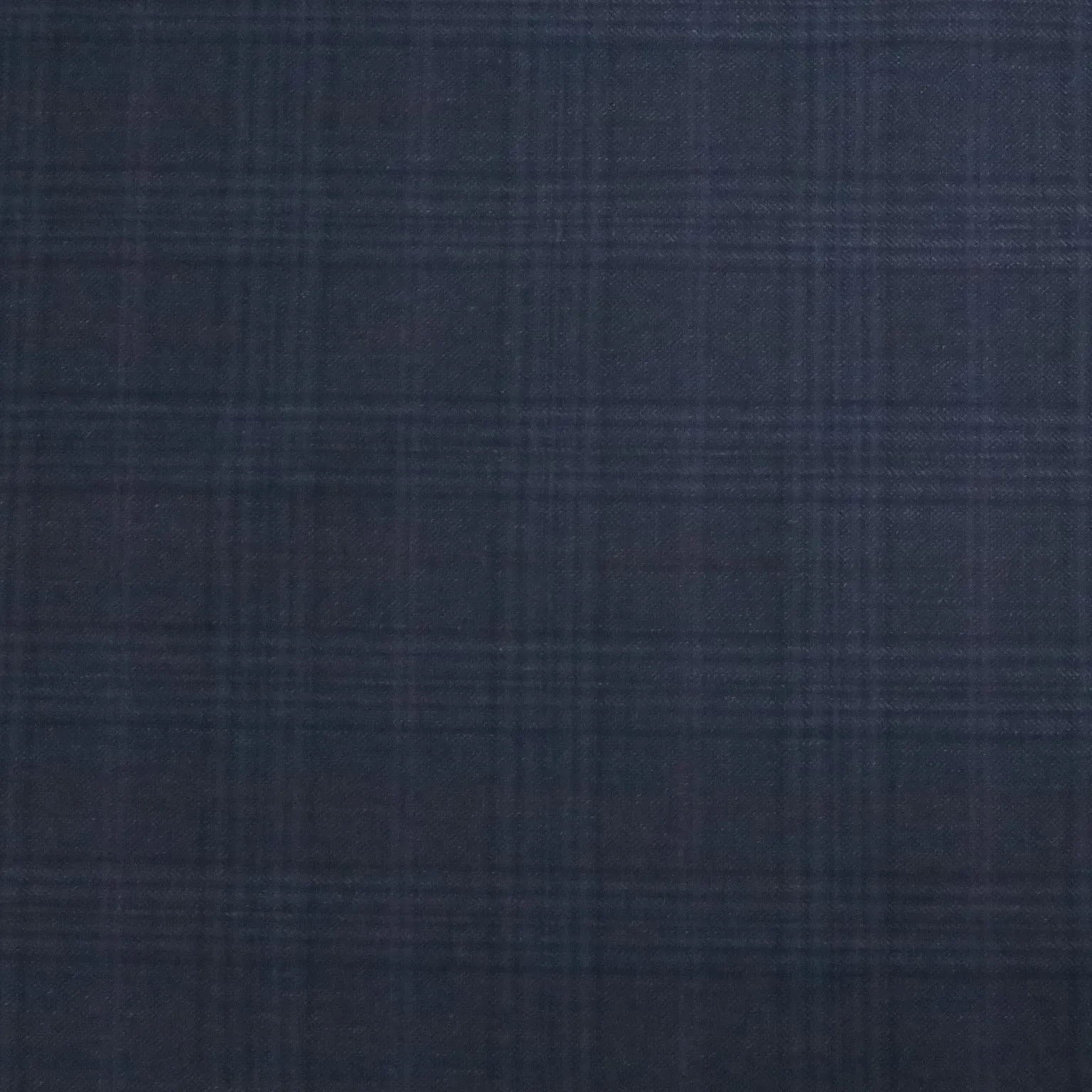 Navy Windowpane Plaid 100% Wool Amadeus Dormeuil Fabric