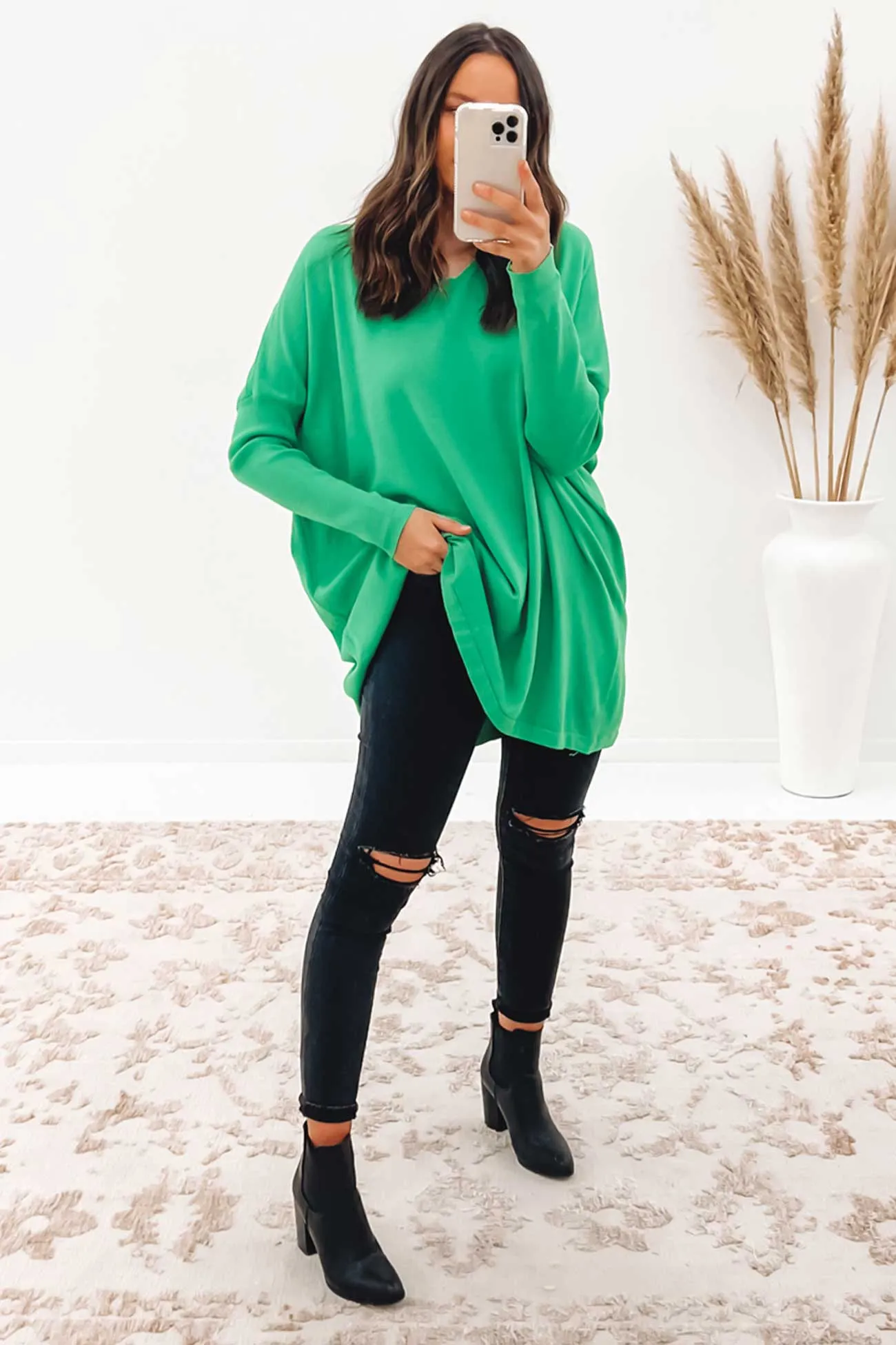 Nella Knit Top Green