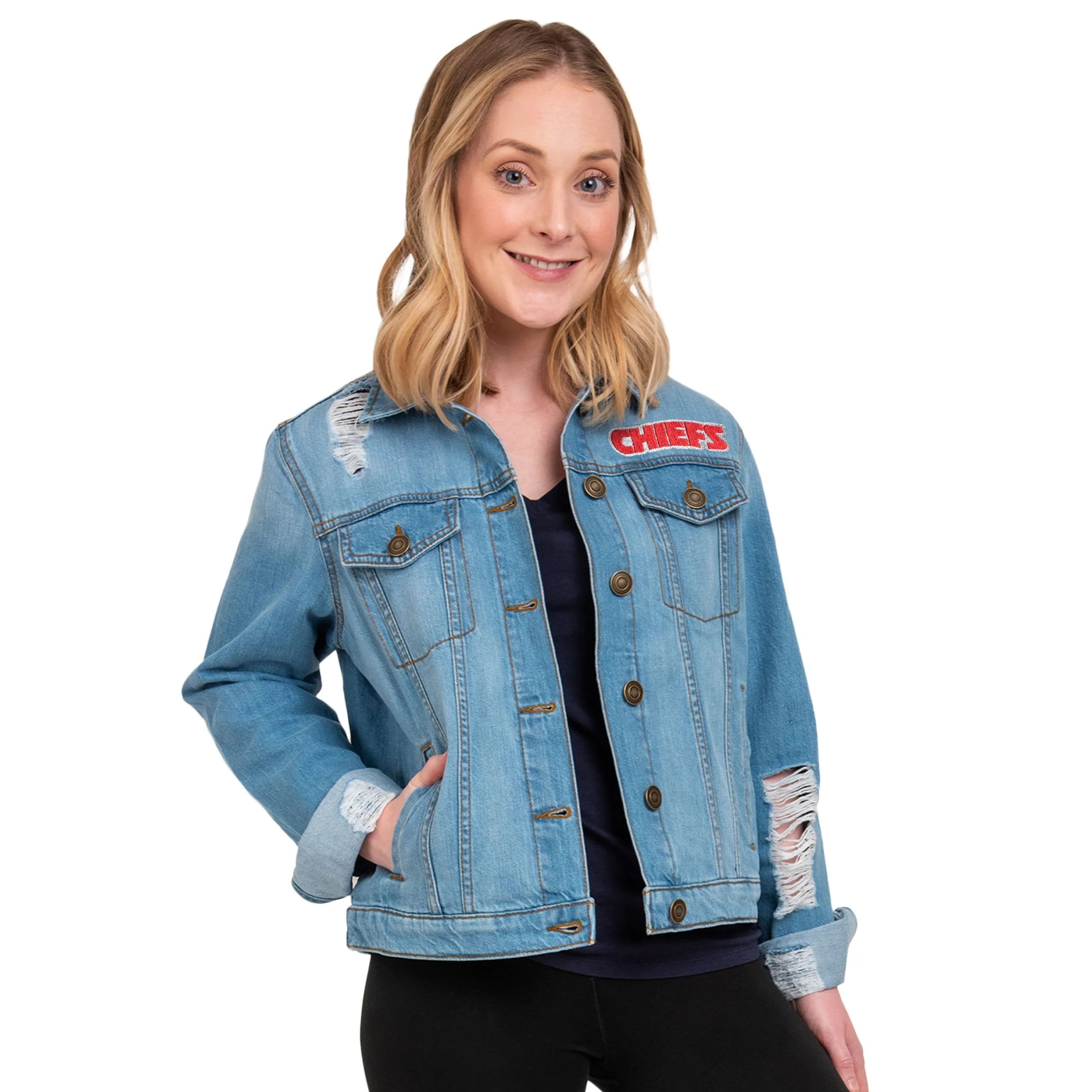 NFL Womens Denim Days Jacket - Pick Your Team