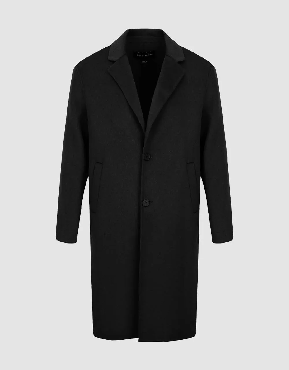 Notch Lapel Longline Woolen Coat