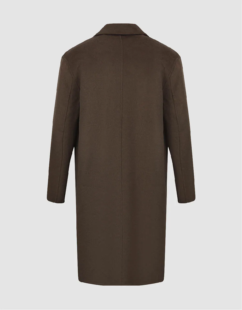 Notch Lapel Longline Woolen Coat