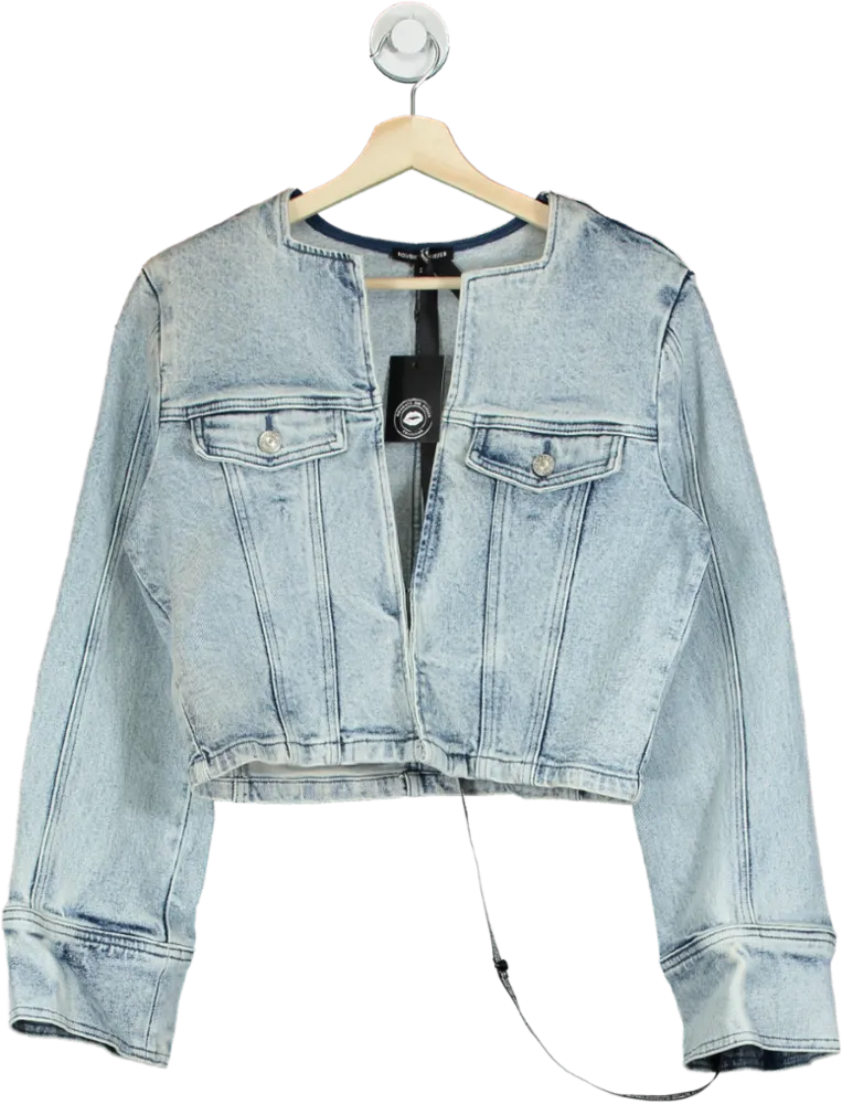 Noughts & Kisses Light Blue Cropped Denim Jacket UK S