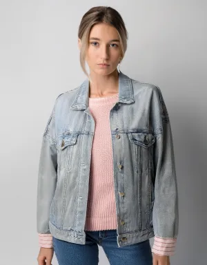 Pale Blue Oversized Denim Jacket