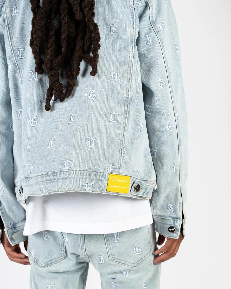 PHEELINGS SOUL STAMPED DENIM JACKET (LIGHT BLUE)