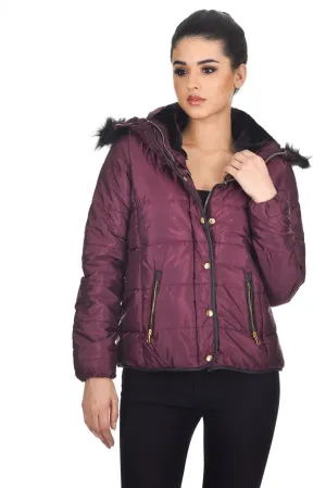 Plum Quilted Jacket