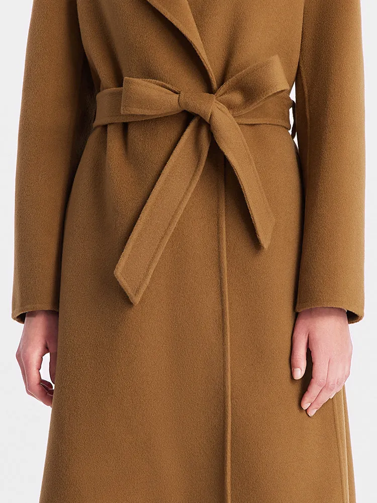 Pure Double-Faced Wool Lapel Women Coat