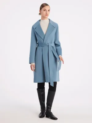 Pure Double-Faced Wool Lapel Women Coat