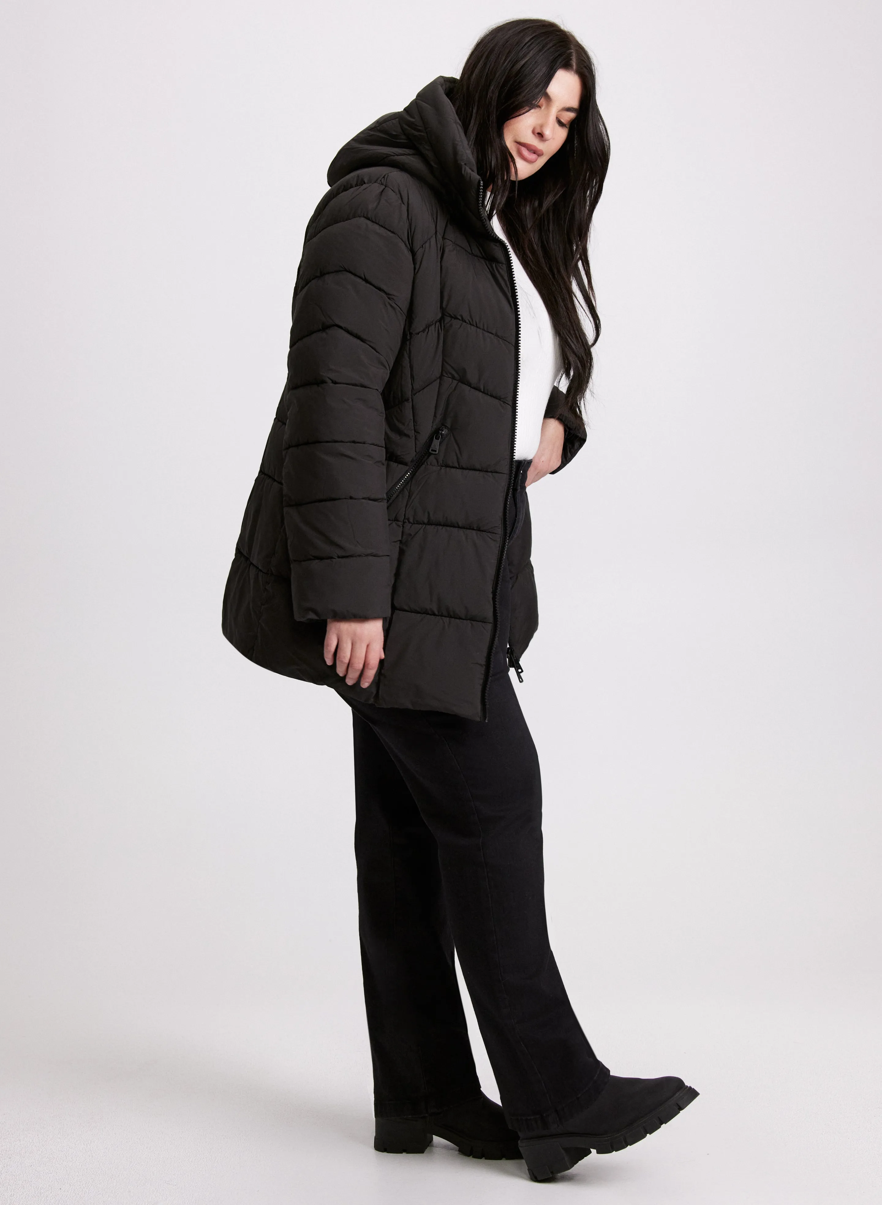 Recycled Material Puffer Coat