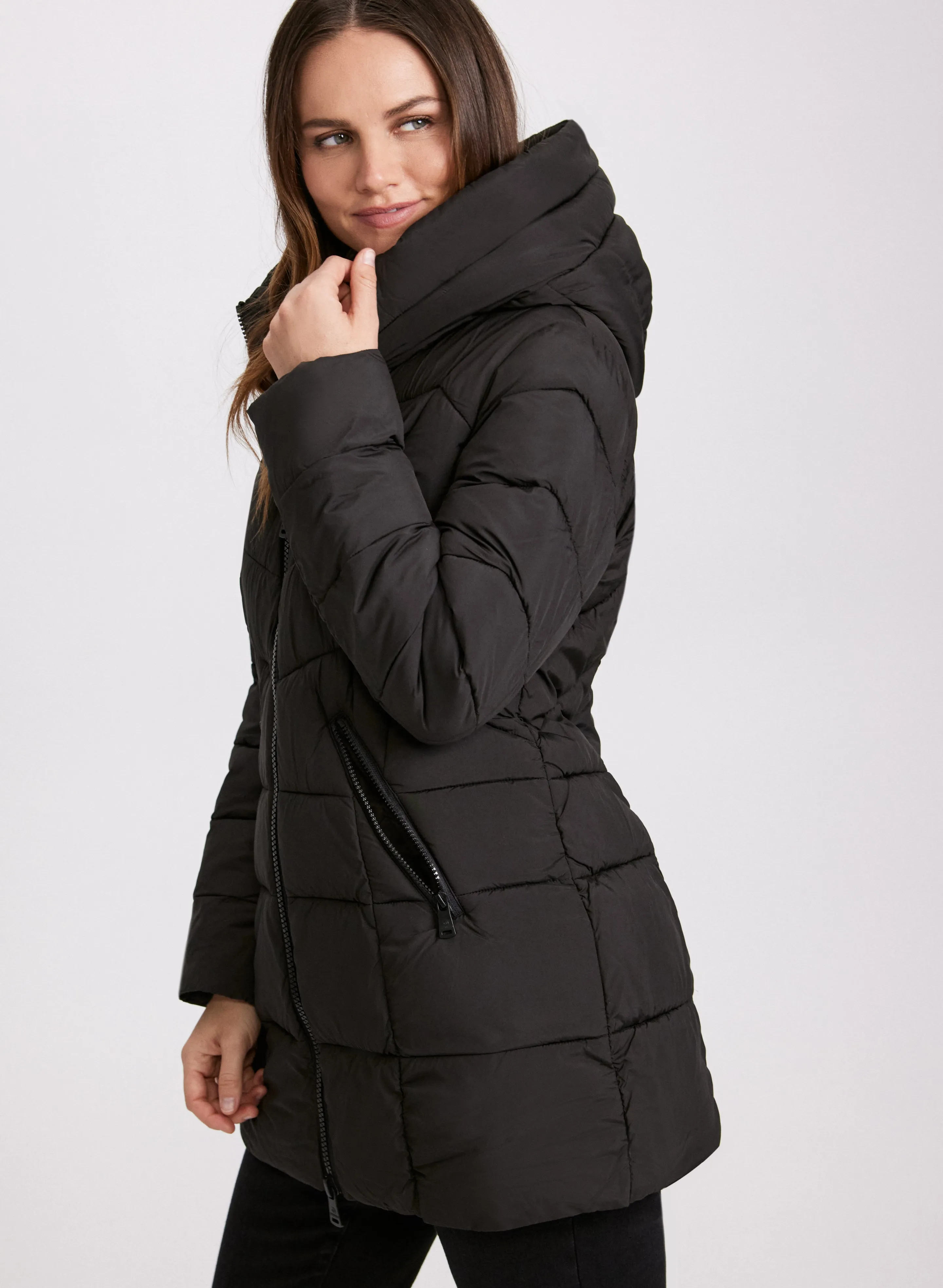 Recycled Material Puffer Coat