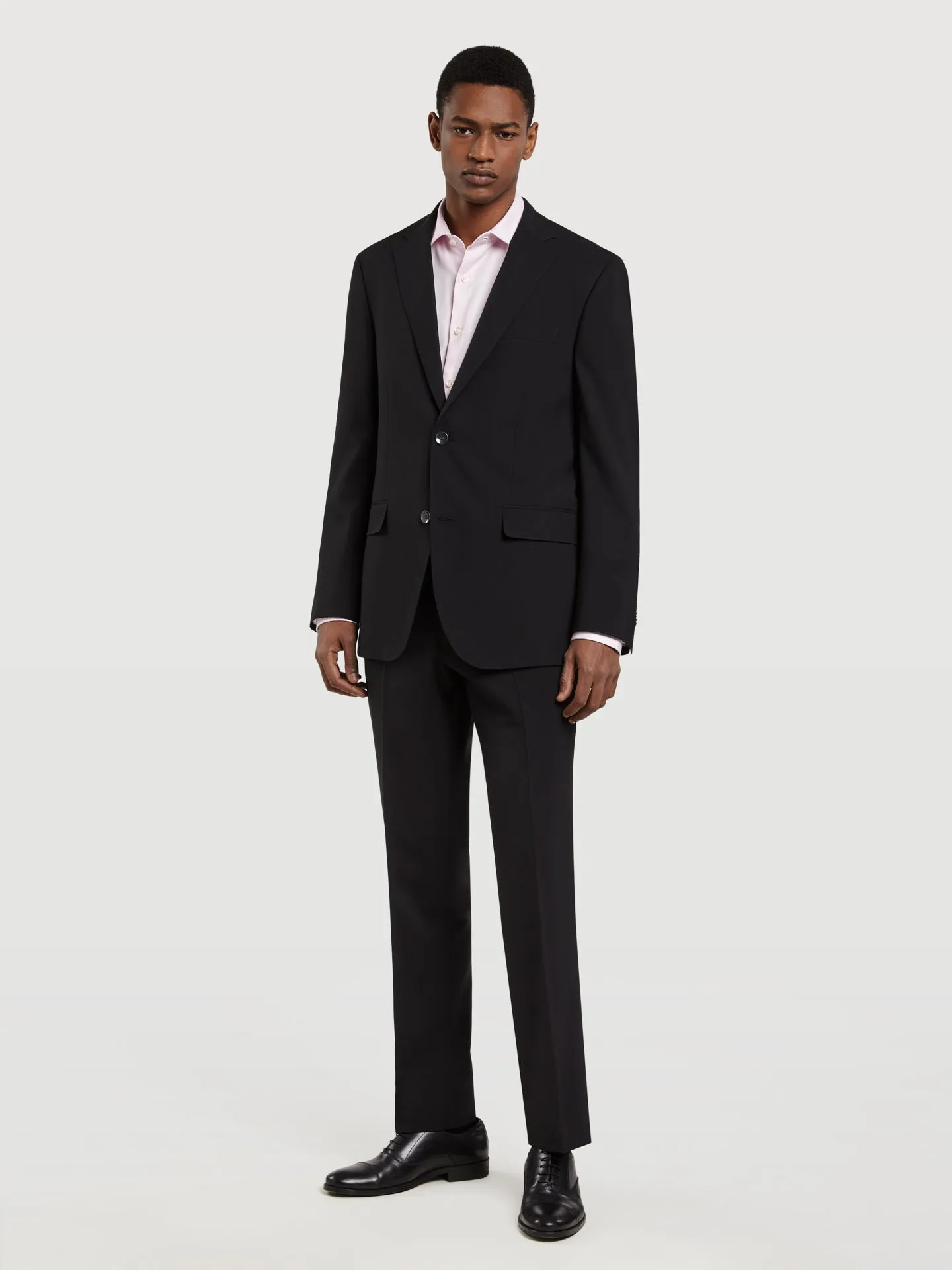 Regular Fit 4 Seasons Plain Wool Suit