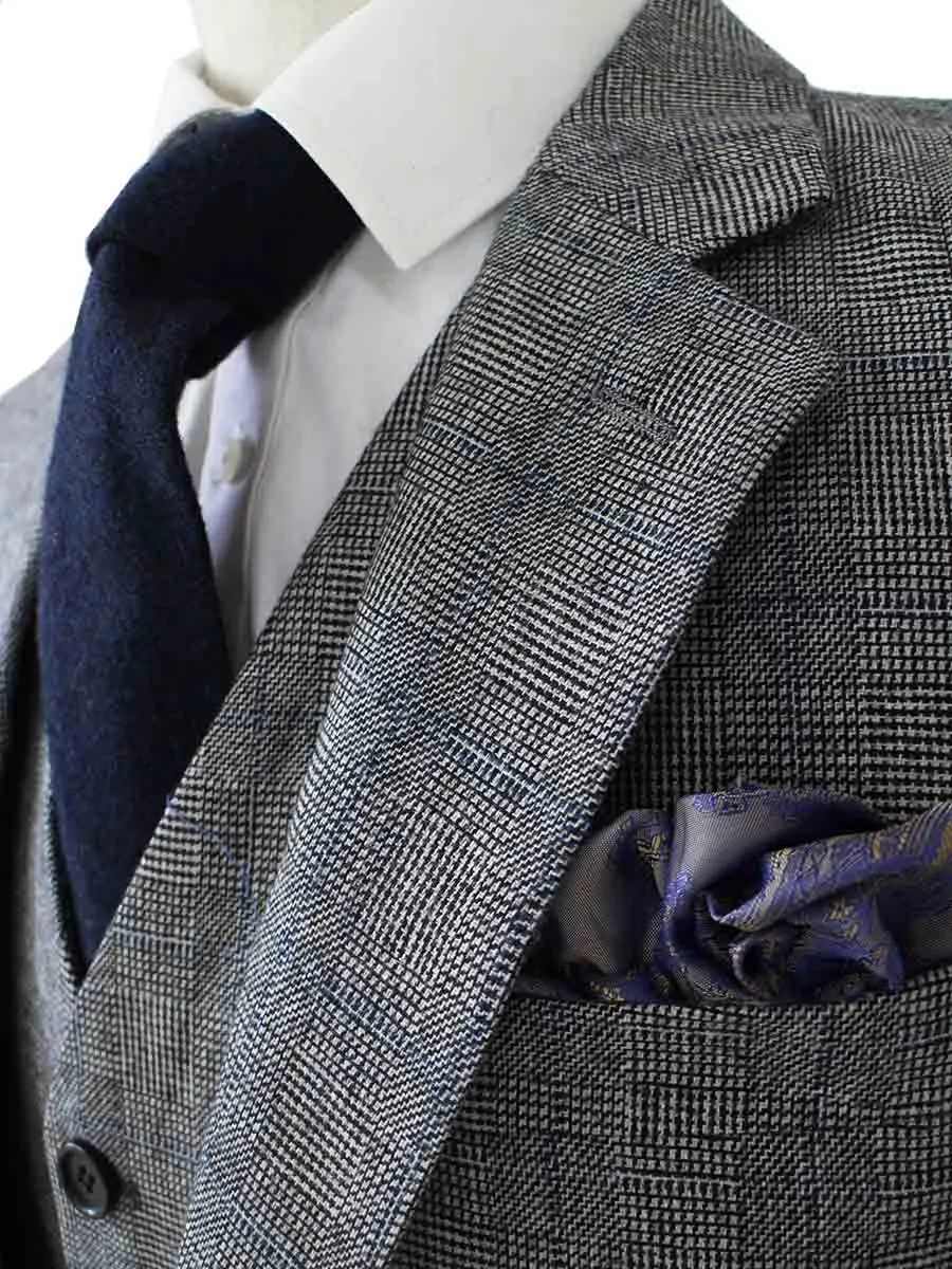 RETRO GREY PLAID TWEED 2 PIECE SUIT