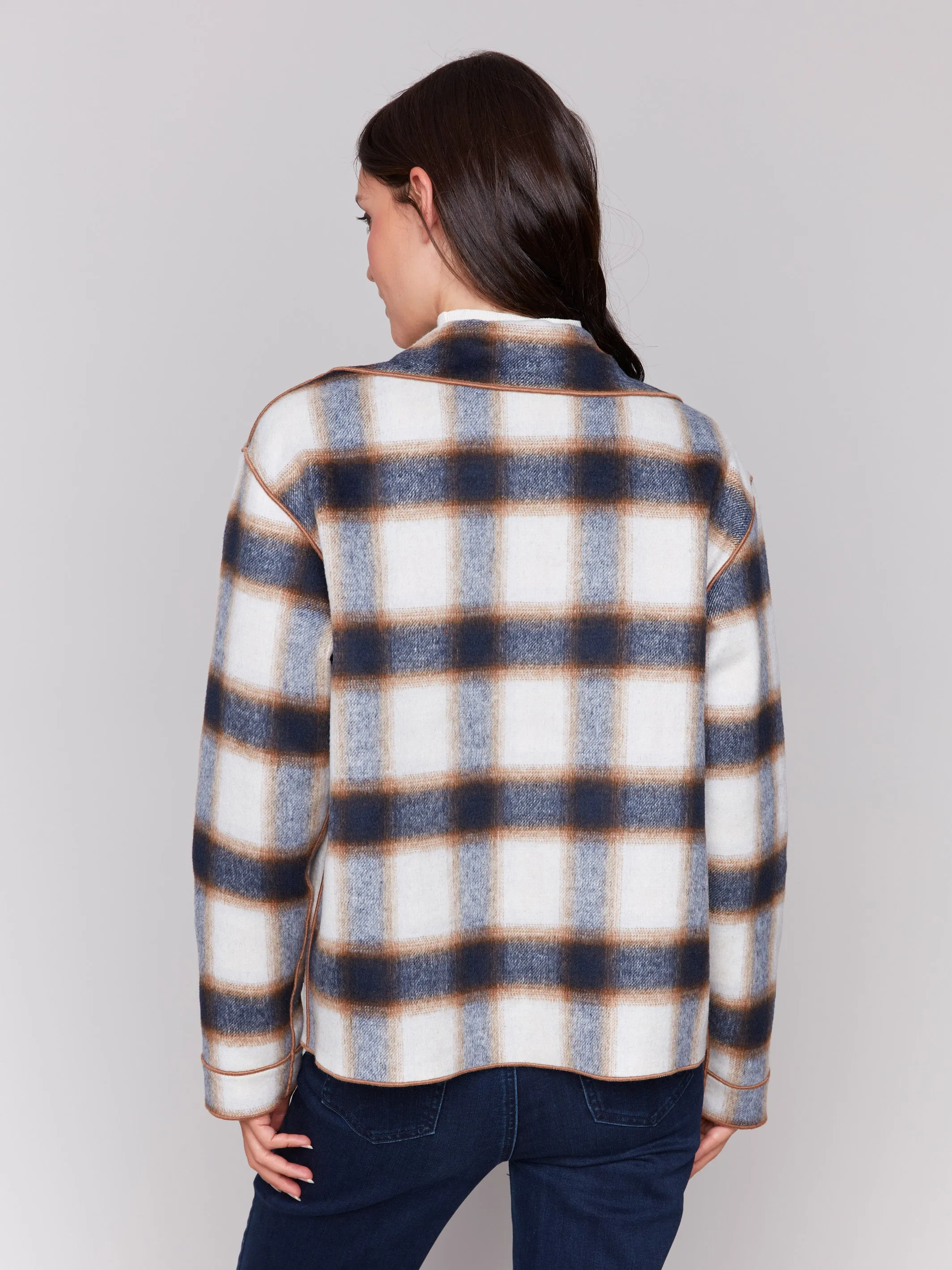 Reversible Plaid Jacket - Truffle