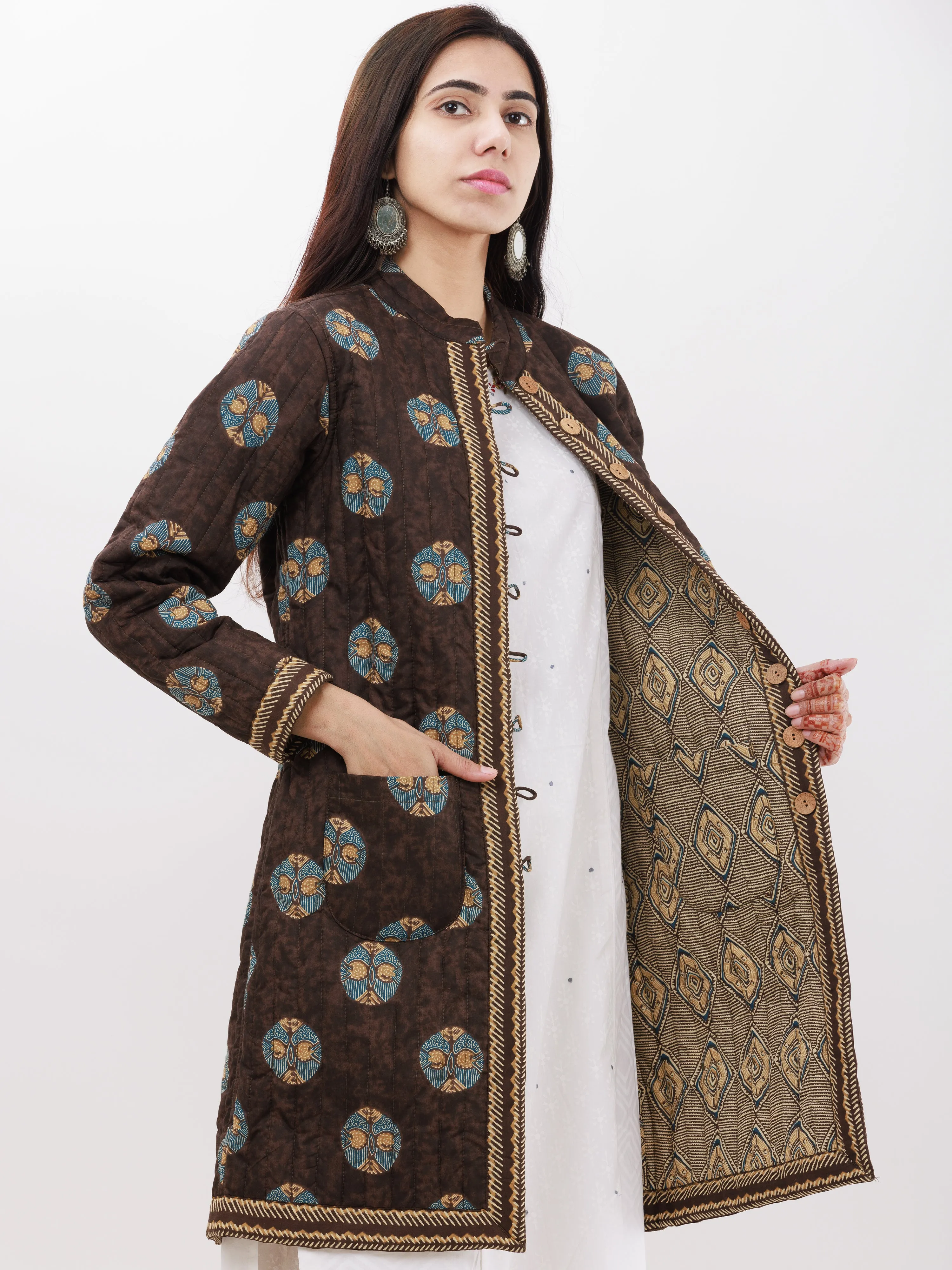 Shishir Roshni Ajrakh Quilted Reversible Jacket