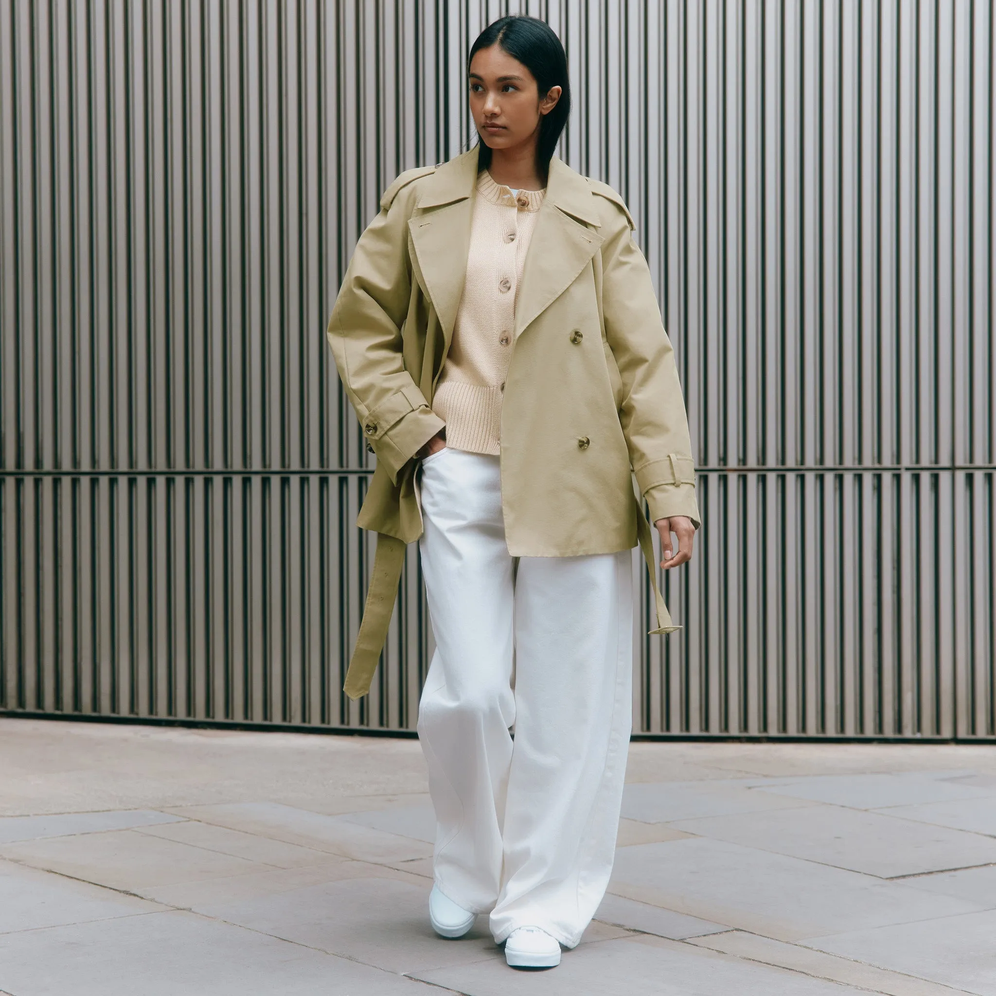 Short Belted Trench Coat