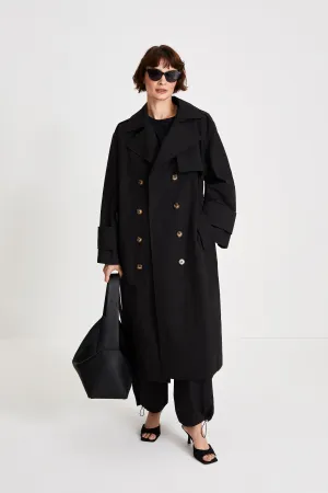 SIENA TRENCH COAT - BLACK