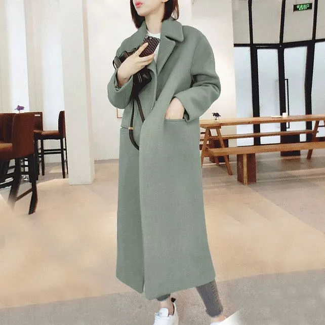 Signature Calf Length Wool Coat