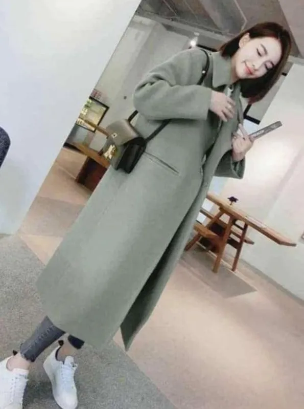 Signature Calf Length Wool Coat