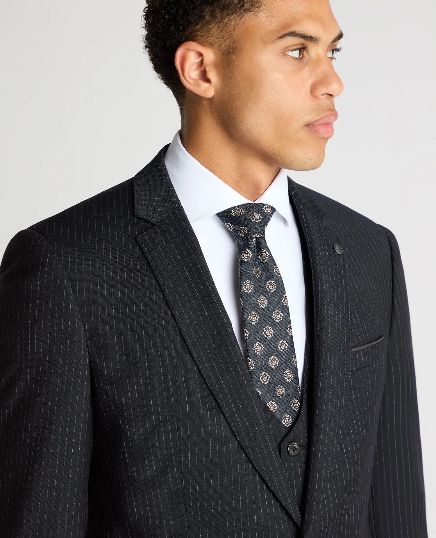 Slim Fit Pinstripe Wool Rich Suit