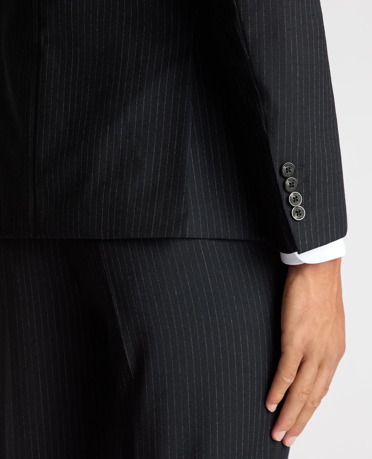 Slim Fit Pinstripe Wool Rich Suit