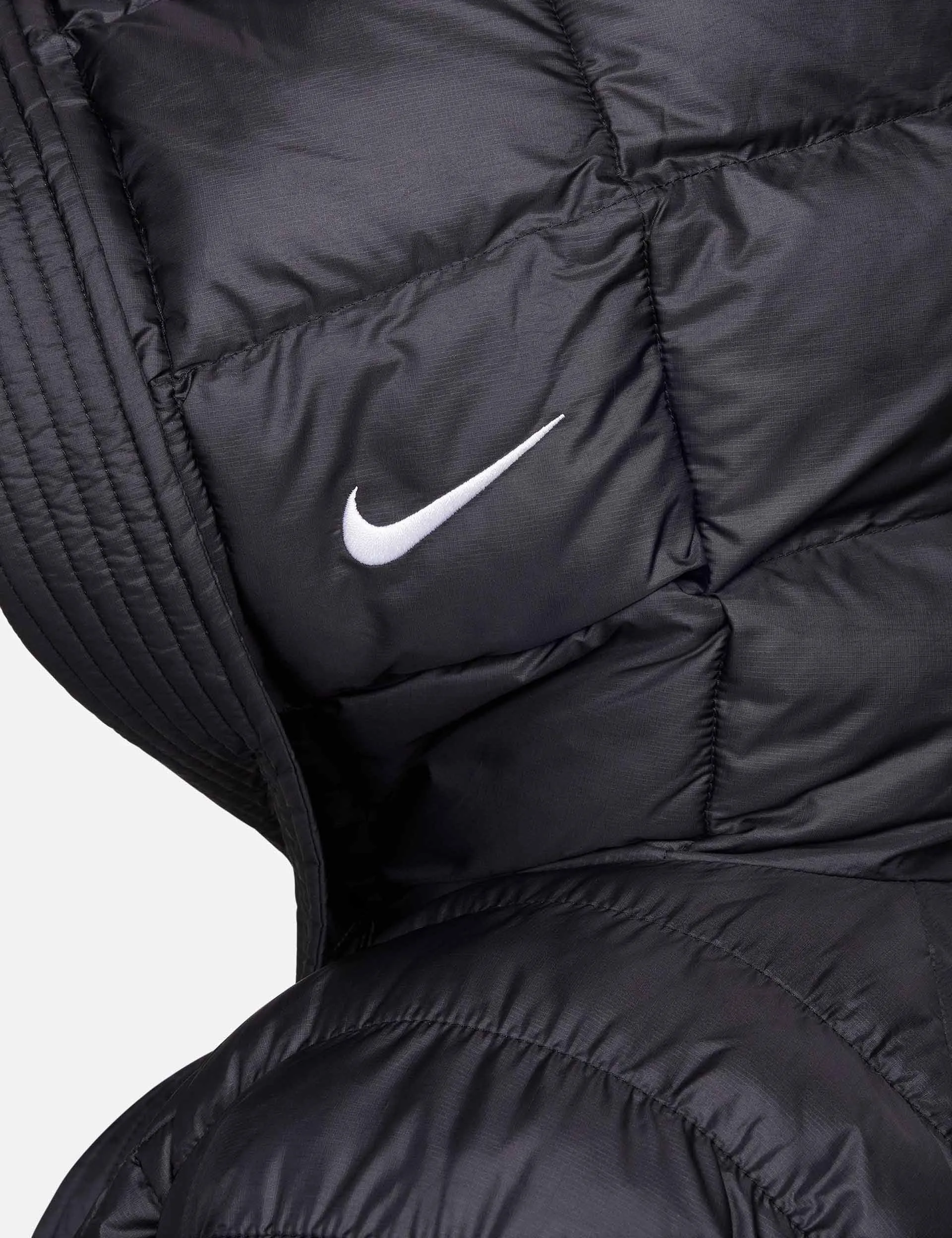 Sportswear Swoosh Puffer Oversized Hooded Jacket - Black/White