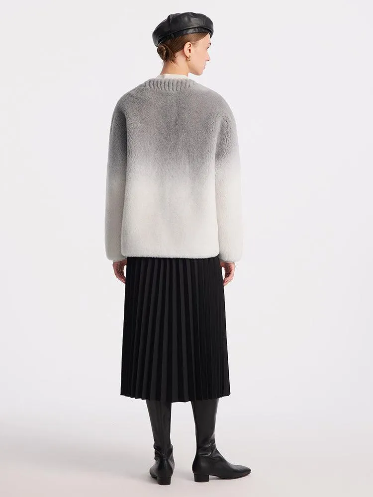 Straight Lamb Wool Short Coat