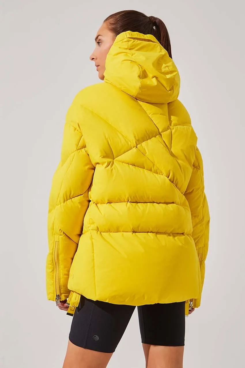 Stratosphere Yellow Slouchy Puffer Jacket