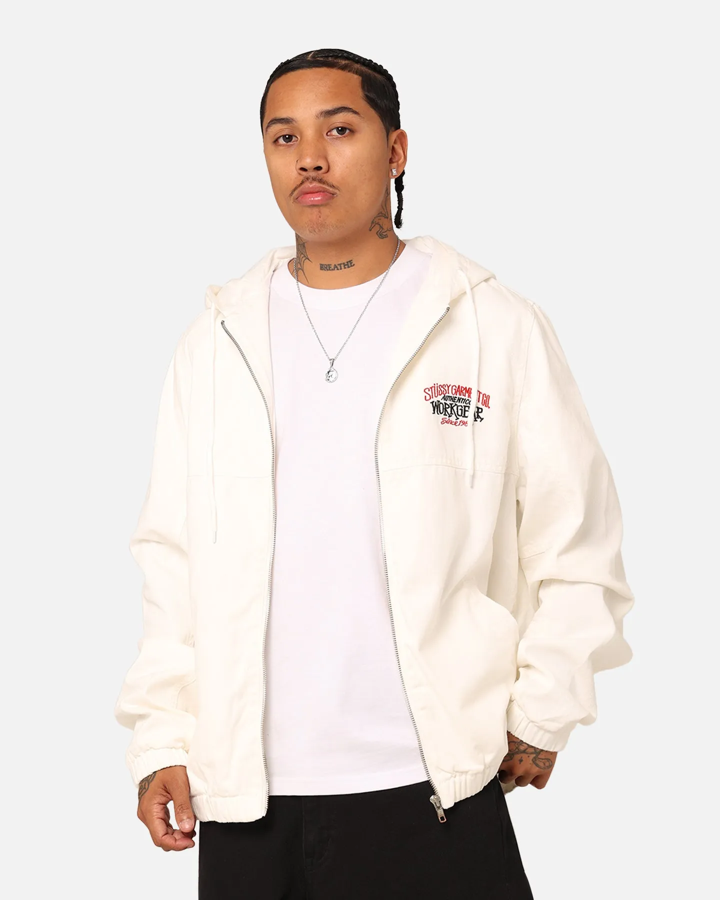 Stussy SS Link Lightweight Denim Jacket White Denim