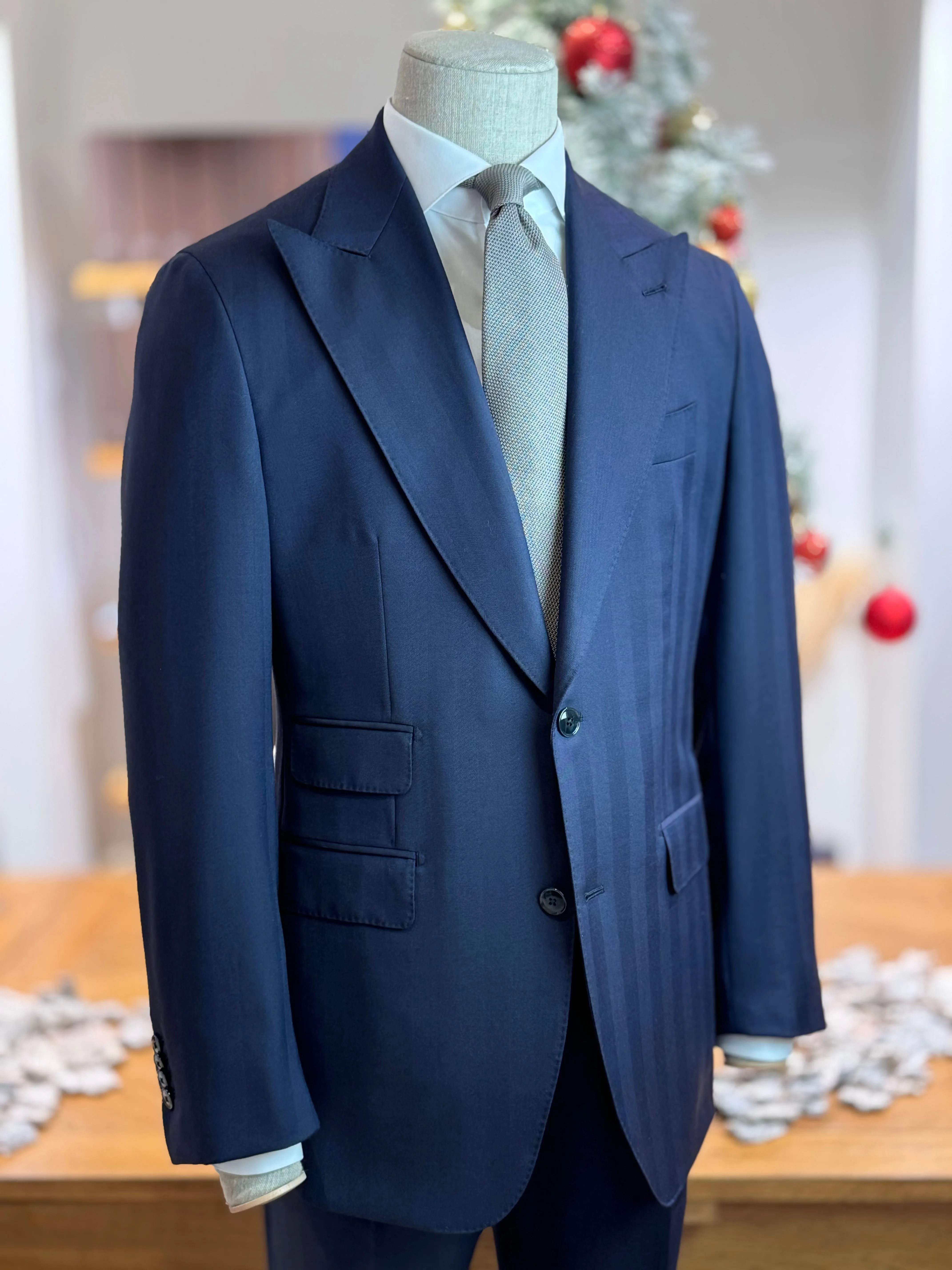 Suit Herringbone - Navy