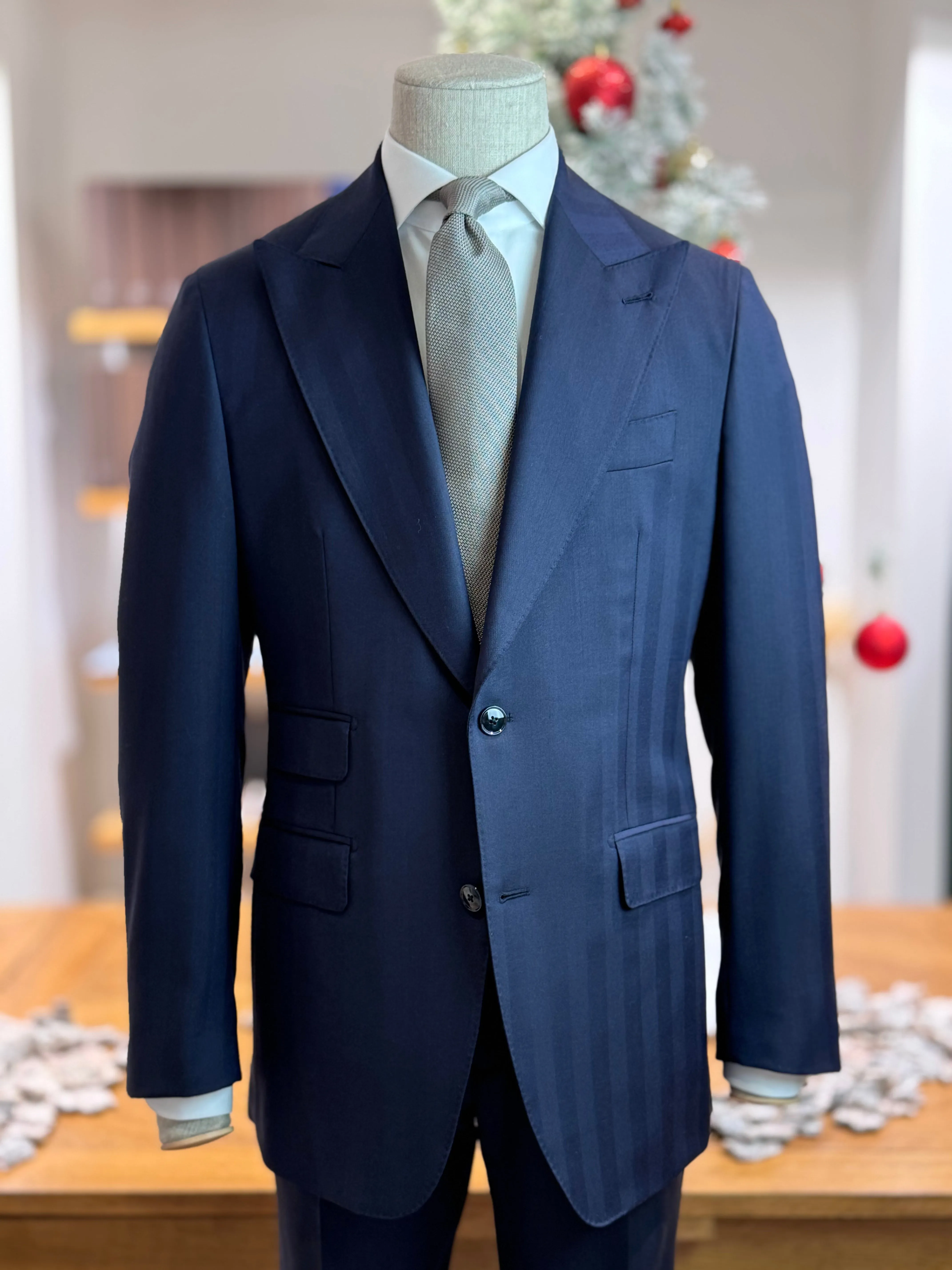 Suit Herringbone - Navy