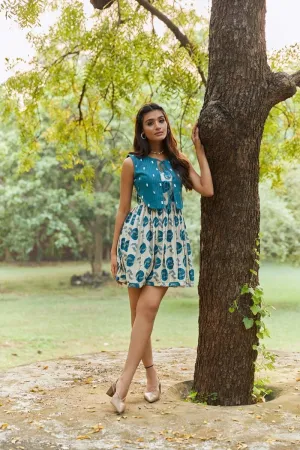 Sweet Chill Wave - Handloom Cotton Short Dress Set