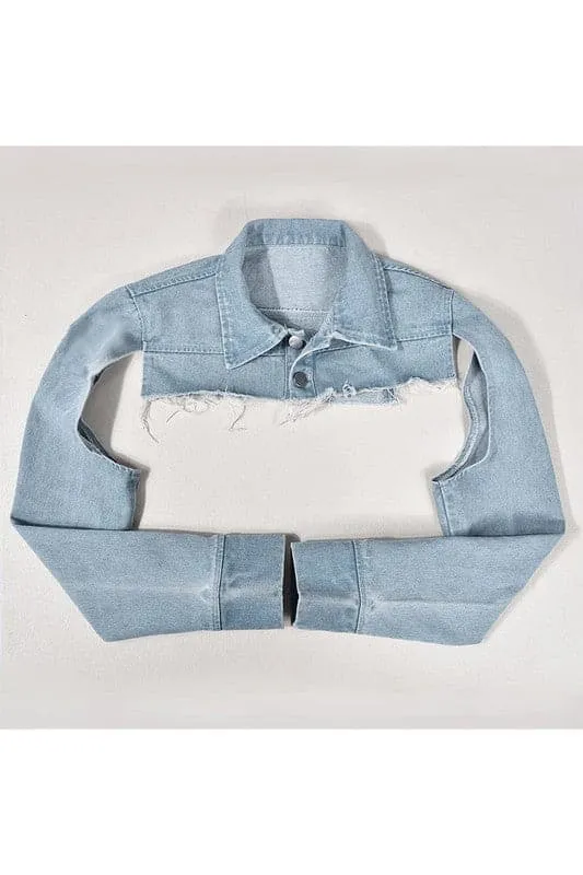 TA183 Fashion Denim Jacket Set