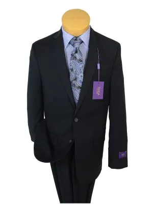 Tallia Purple 19092 65% Polyester / 35% Rayon Boy's Suit - Solid - Navy