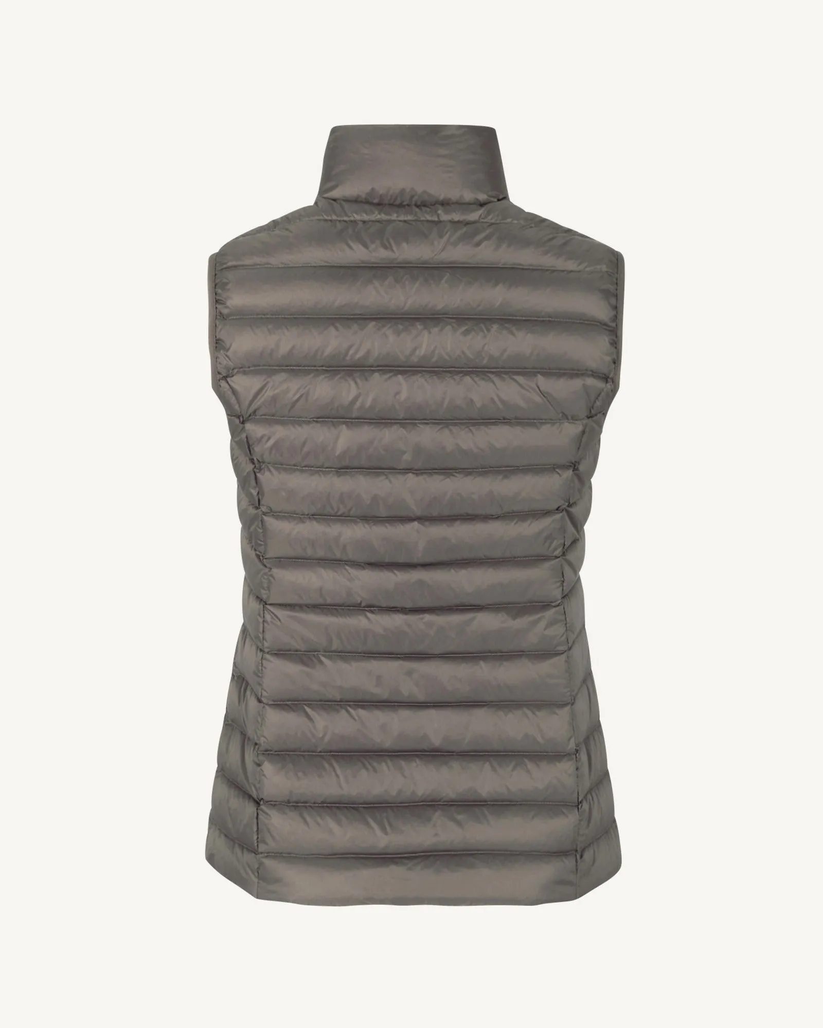 Taupe Sleeveless down jacket Tom