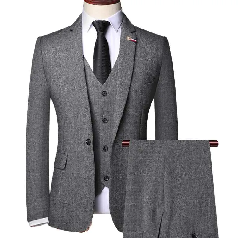 Three-piece suit Men Formal Suit Jacket Trouser Vest