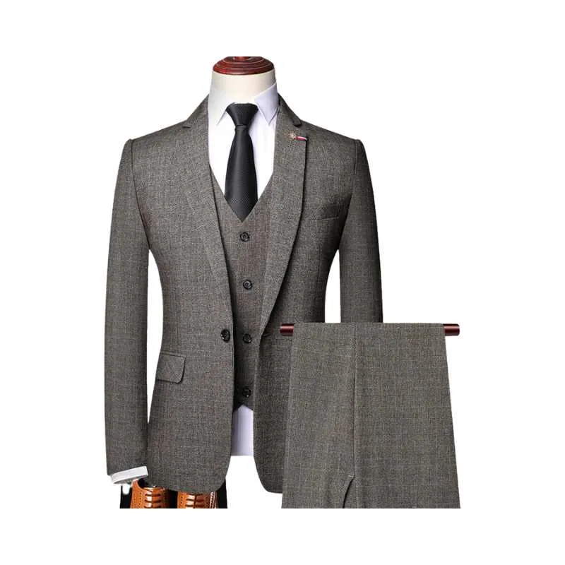 Three-piece suit Men Formal Suit Jacket Trouser Vest