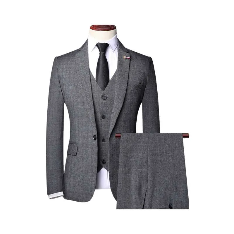 Three-piece suit Men Formal Suit Jacket Trouser Vest