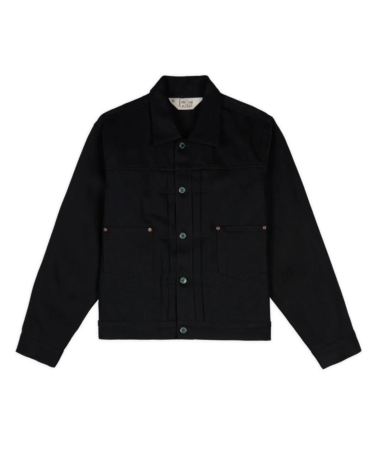 Trucker Jacket 13.2oz Selvedge Denim - Solid Black