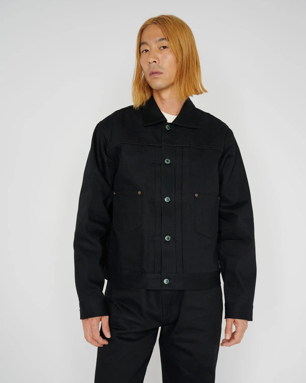 Trucker Jacket 13.2oz Selvedge Denim - Solid Black