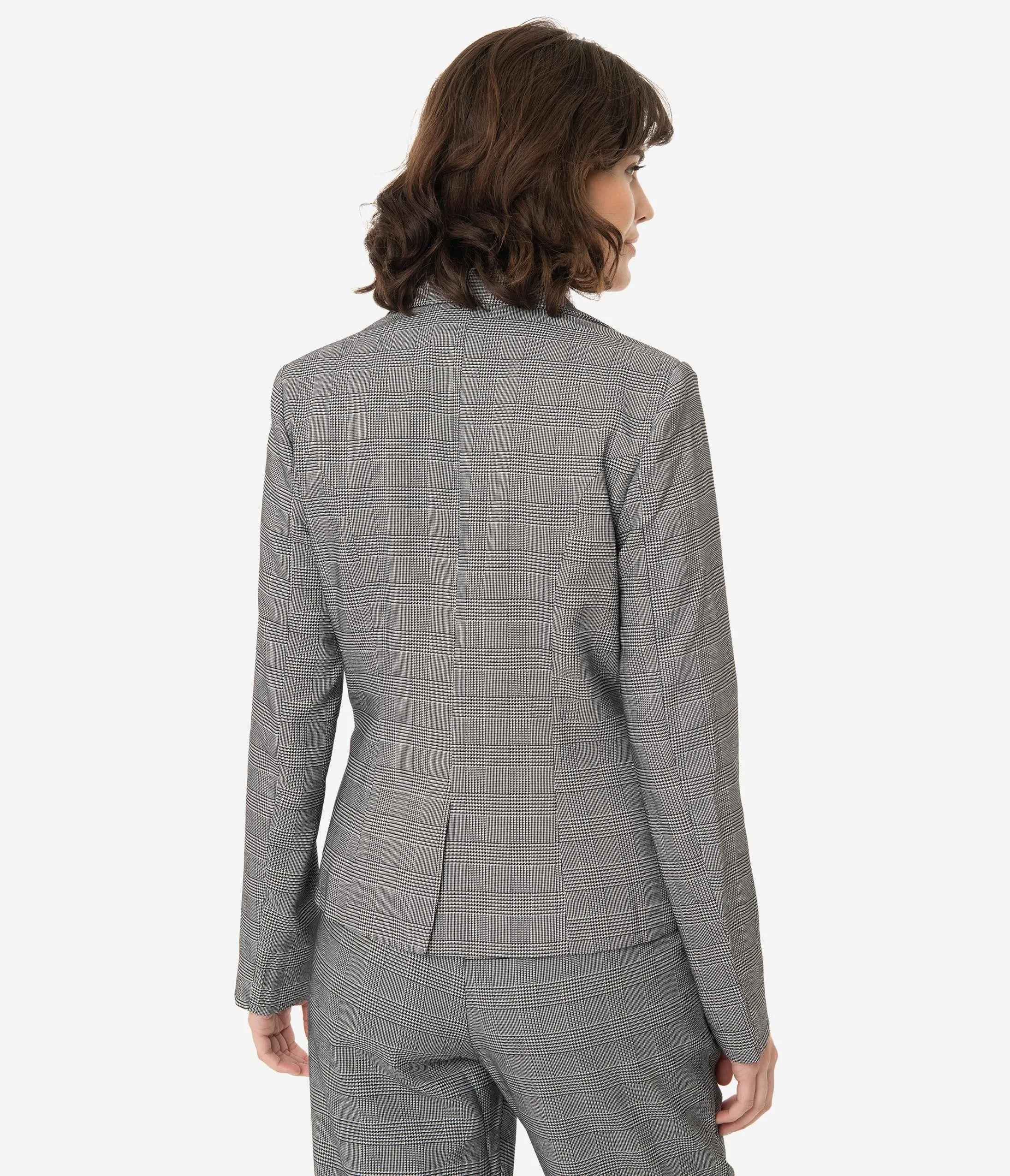 Unique Vintage Grey Glen Check Jagger Suit Jacket