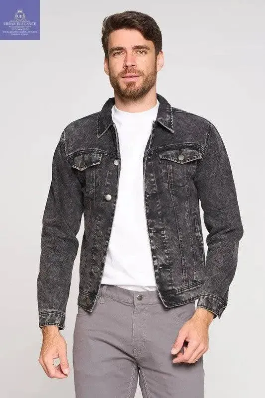 Vintage Black Men's Denim Jacket