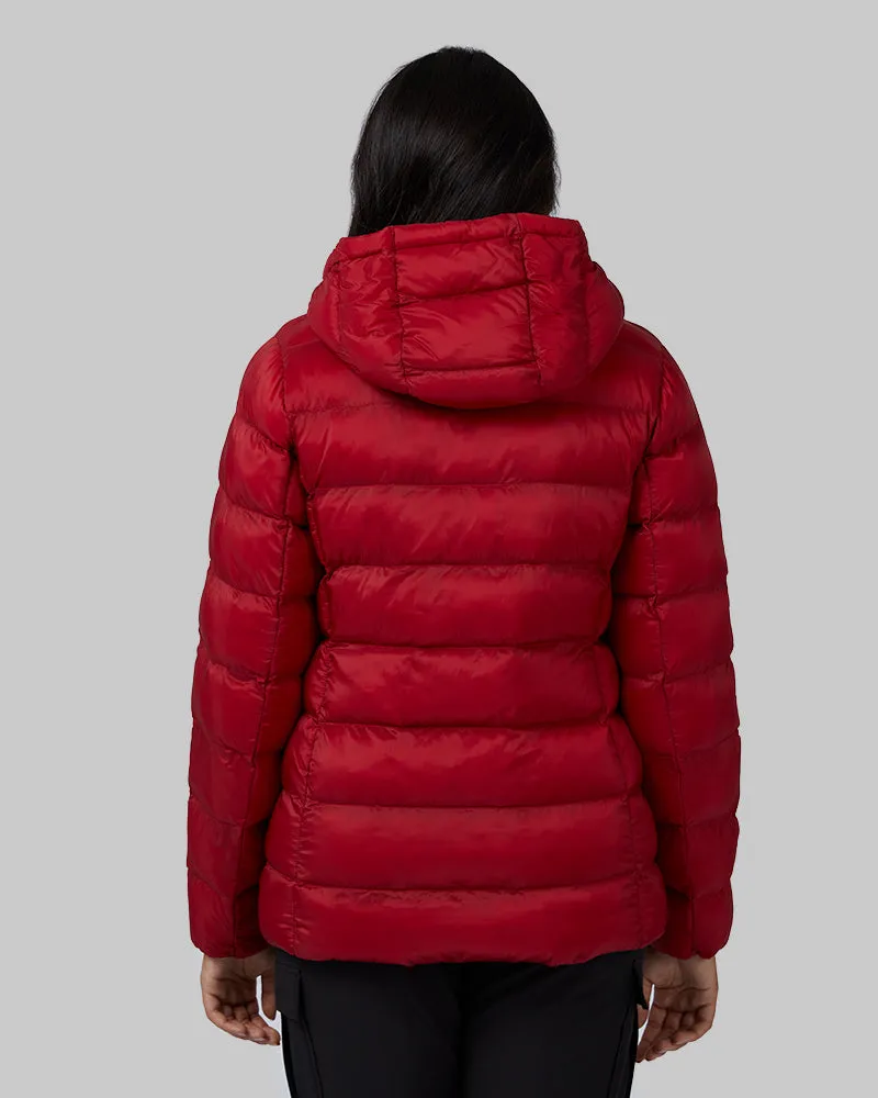 WOMEN'S LIGHTWEIGHT POLY-FILL PACKABLE HOODED JACKET