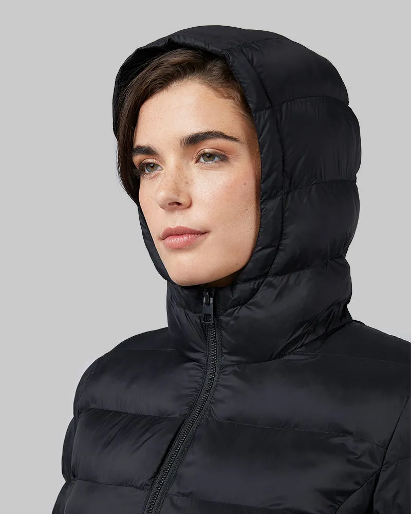 WOMEN'S LIGHTWEIGHT POLY-FILL PACKABLE HOODED JACKET