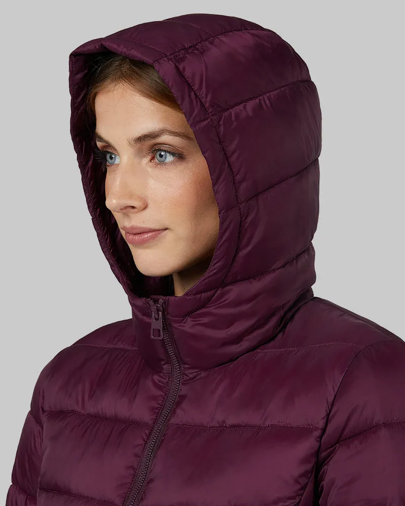 WOMEN'S LIGHTWEIGHT POLY-FILL PACKABLE HOODED JACKET