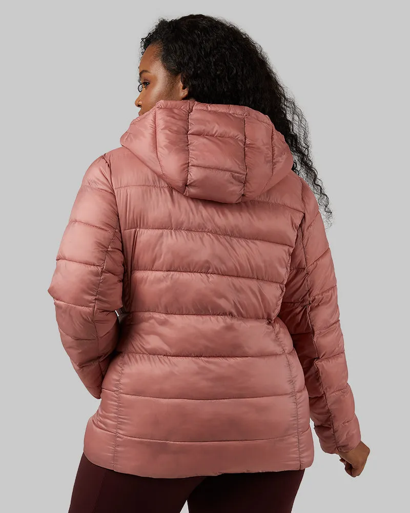 WOMEN'S LIGHTWEIGHT POLY-FILL PACKABLE HOODED JACKET