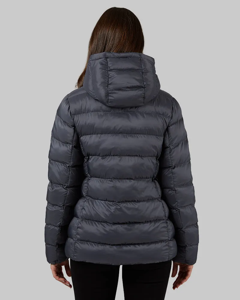 WOMEN'S LIGHTWEIGHT POLY-FILL PACKABLE HOODED JACKET